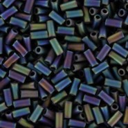 Miyuki Bugle 3mm Beads Matte black ab BGL1-401FR